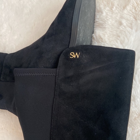 Stuart Weitzman Keelan Black Suede Over the Knee-High Boots 7.5 - Picture 9 of 10
